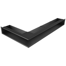 Вентиляційна решітка для каміна 95х800х450 SAVEN Loft Angle кутова права чорна