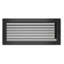 Вентиляционная решетка для камина SAVEN 17х37 графитовая с жалюзи