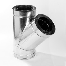 Трійник 45° на димохід Ø 160/220 мм нерж/оц 1 мм