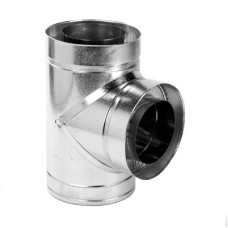 Трійник 87° на димохід Ø 230/300 мм нерж/оц 0,8 мм