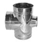 Тройник-ревизия 87° на дымоход Ø 230/300 мм нерж/нерж 0,5 мм