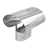 Грибок овальний на димохід 110х220 мм нержавіюча сталь 0,6 мм