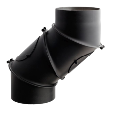 Колено регулируемое с ревизиями Darco 4-сегм. на дымоход Ø 180 черная сталь 2 мм
