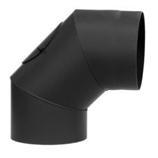 Колено с ревизией Darco 90° на дымоход Ø 130 черная сталь 2 мм