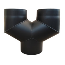 Тройник-штаны 120° Darco Ø 200- мм черная сталь 2 мм