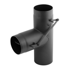 Тройник 90° с двойной шиберной заслонкой Darco TRM Ø 160 черная сталь 2 мм