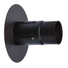 Розета круглая с двустенной вставкой Darco Ø 150 черная сталь 2 мм