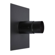 Розета квадратная с двухстенной вставкой Darco Ø 130 черная сталь 2 мм