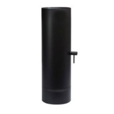 Труба дымоходная Darco 0,5 м Ø 150 с конденсационным переходом, шибером, ревизией, черная сталь 2 мм