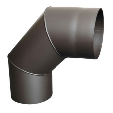 Колено Darco 90° на дымоход Ø 150 черная сталь 2 мм (антрацит)