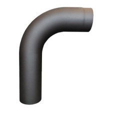 Колено гнутое высокое Darco 90° на дымоход Ø 120 черная сталь 2 мм (антрацит)