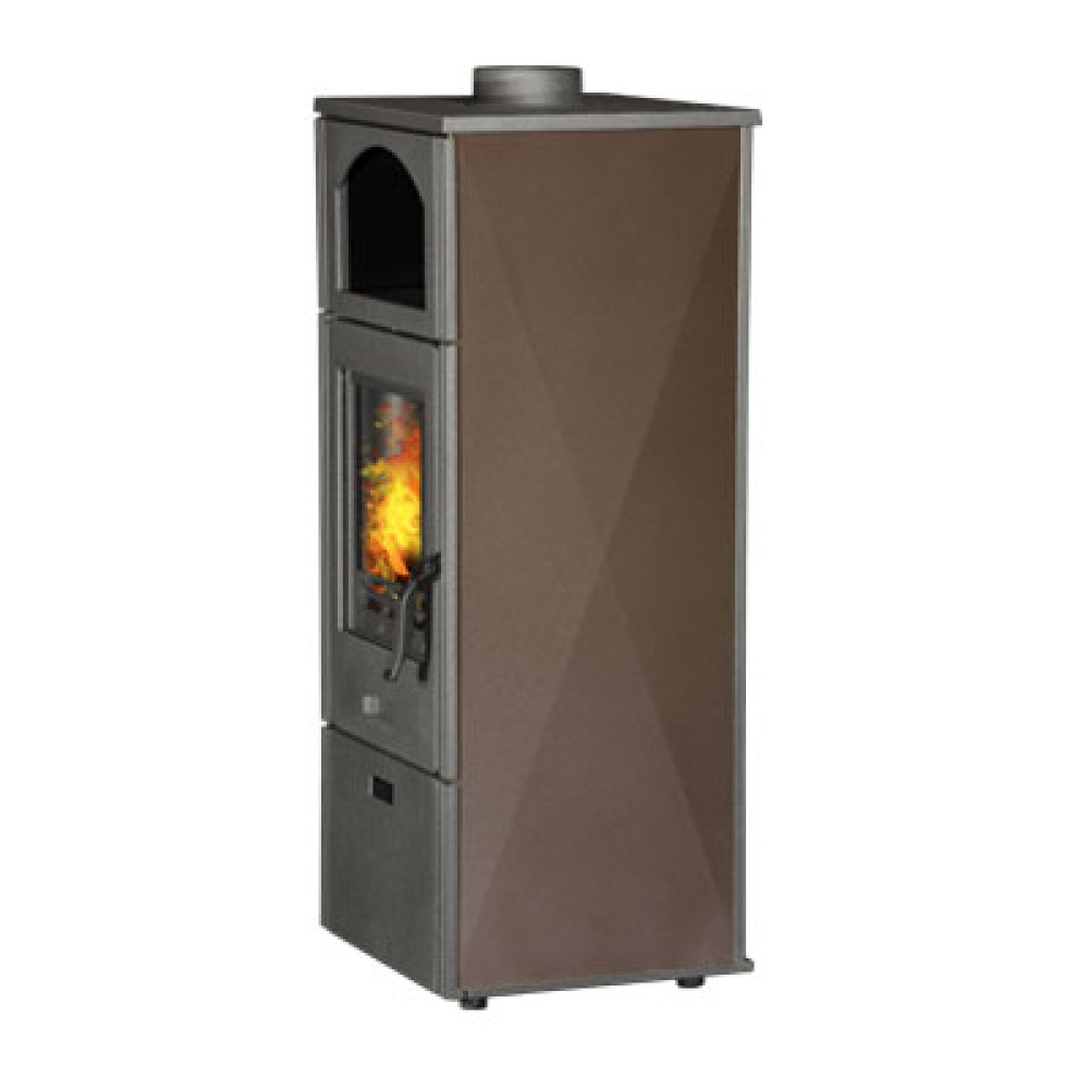 Печь с варочной поверхностью Plamen Laguna, 8 кВт, коричневая