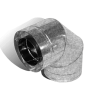 Коліно 90° на димохід Ø 150/220 мм нерж/оц 0,5 мм