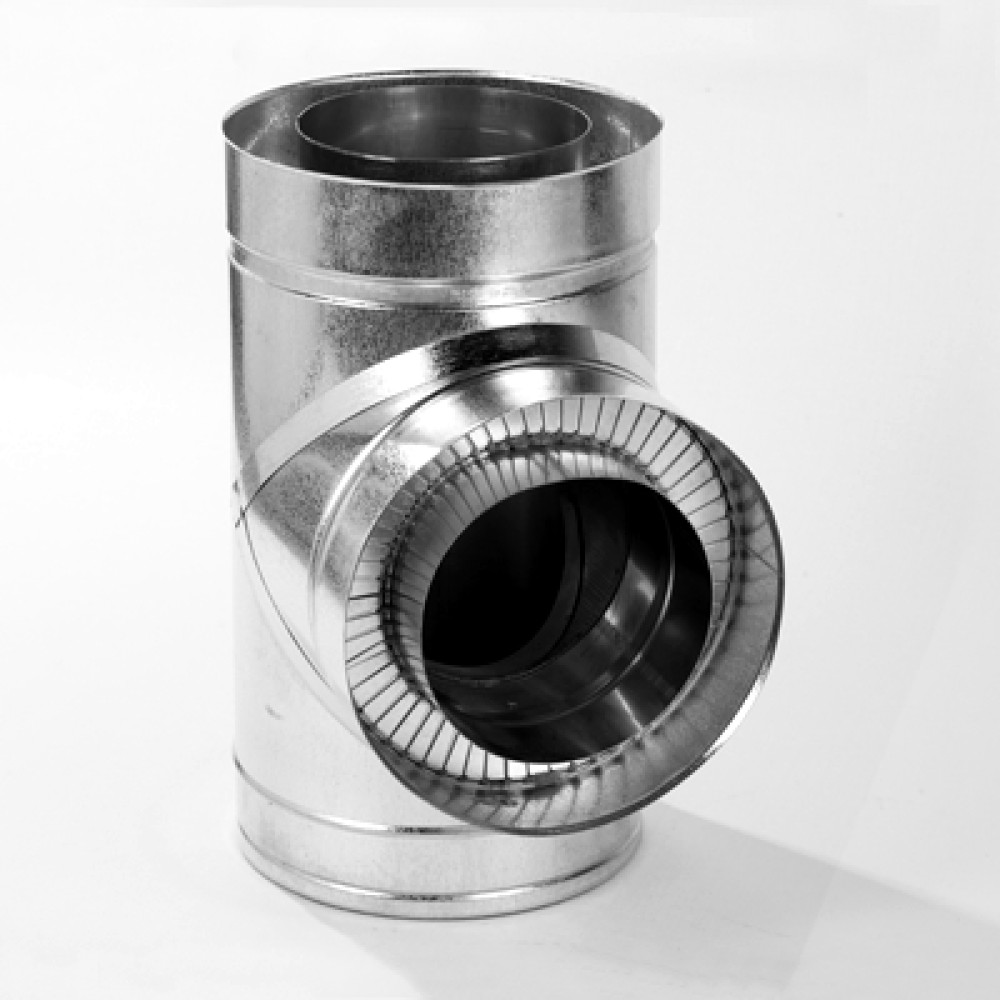 Тройник 87° на дымоход Ø 200/260 мм нерж/оц 1 мм