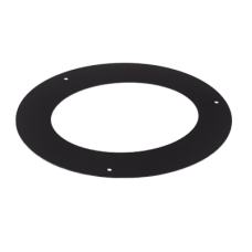 Розета овальная Versia-Lux для дымохода Ø 150 мм черная сталь 2 мм