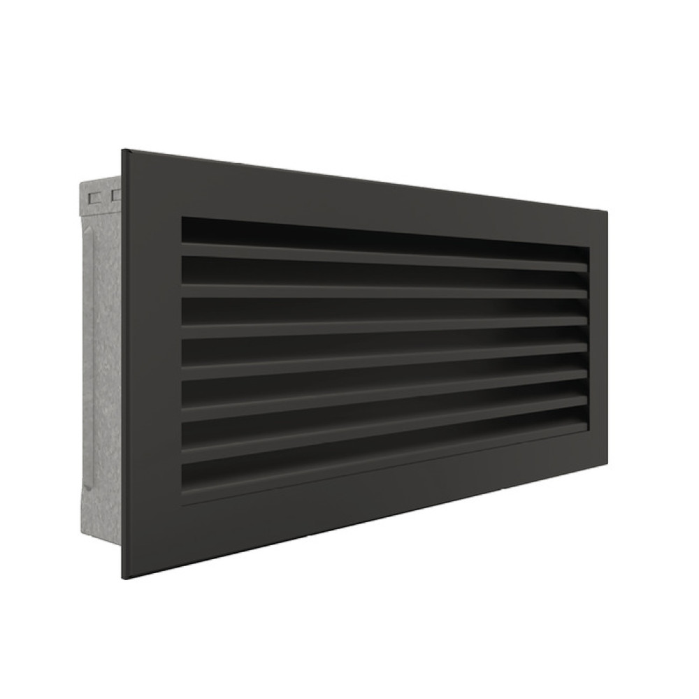 Вентиляционная решетка для камина SAVEN Hide 17x37 черная