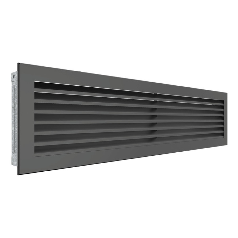 Вентиляционная решетка для камина SAVEN Hide 17x70 графитовая