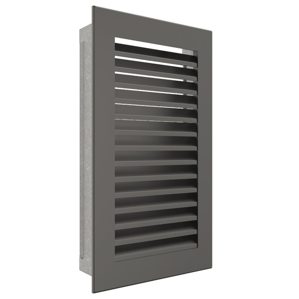 Вентиляционная решетка для камина SAVEN Hide Vertical 30x17 графитовая