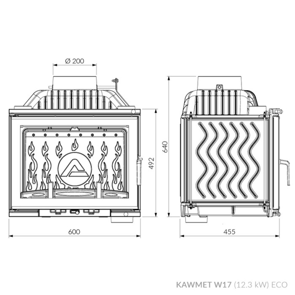 Каминная топка KAWMET W17 (12.3 kW) EСO