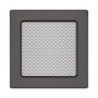 Вентиляционная решетка для камина SAVEN 17х17 графитовая