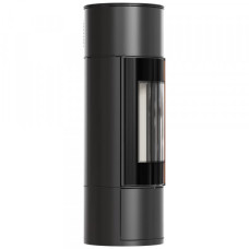 Стальная печь-камин Kratki AMBLER с ручкой из дерева Ятоба Ø 150 (7 кВт)