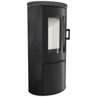 Стальная печь-камин Kratki KOZA AB S DR ECO NERO БЕТОН ЧЕРНЫЙ (8 кВт)