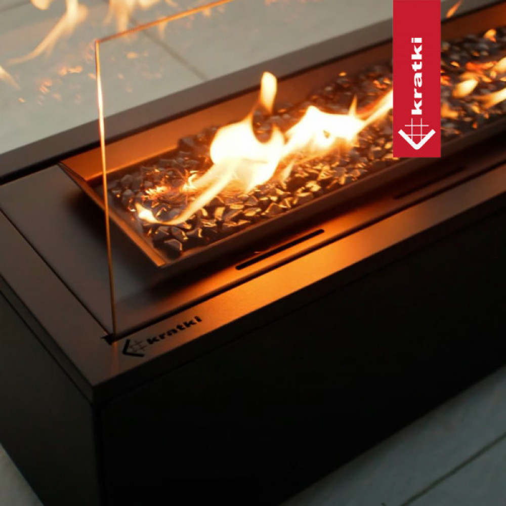 Газовий обігрівач Kratki PATIO HORIZONTAL стальний - ручне управління (17,5 кВт)