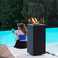 Газовий обігрівач Kratki  PATIO LIGHT чорний (8,0 кВт)