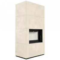 Камин Kratki FLOKI BOX 8 kW Ø 160  в корпусе с керамогранита OXIDE BIANCO