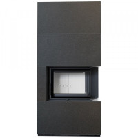 Камін Kratki FLOKI BOX правий 8 kW Ø 160 в обудові модульній INDIAN BLACK