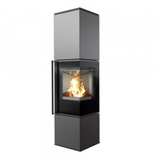 Стальная печь-камин Kratki REN/L правая Ø 150  (7 кВт)