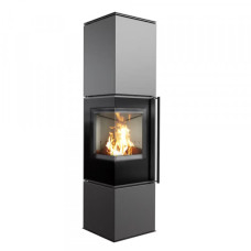 Стальная печь-камин Kratki REN/L левая Ø 150  (7 кВт)