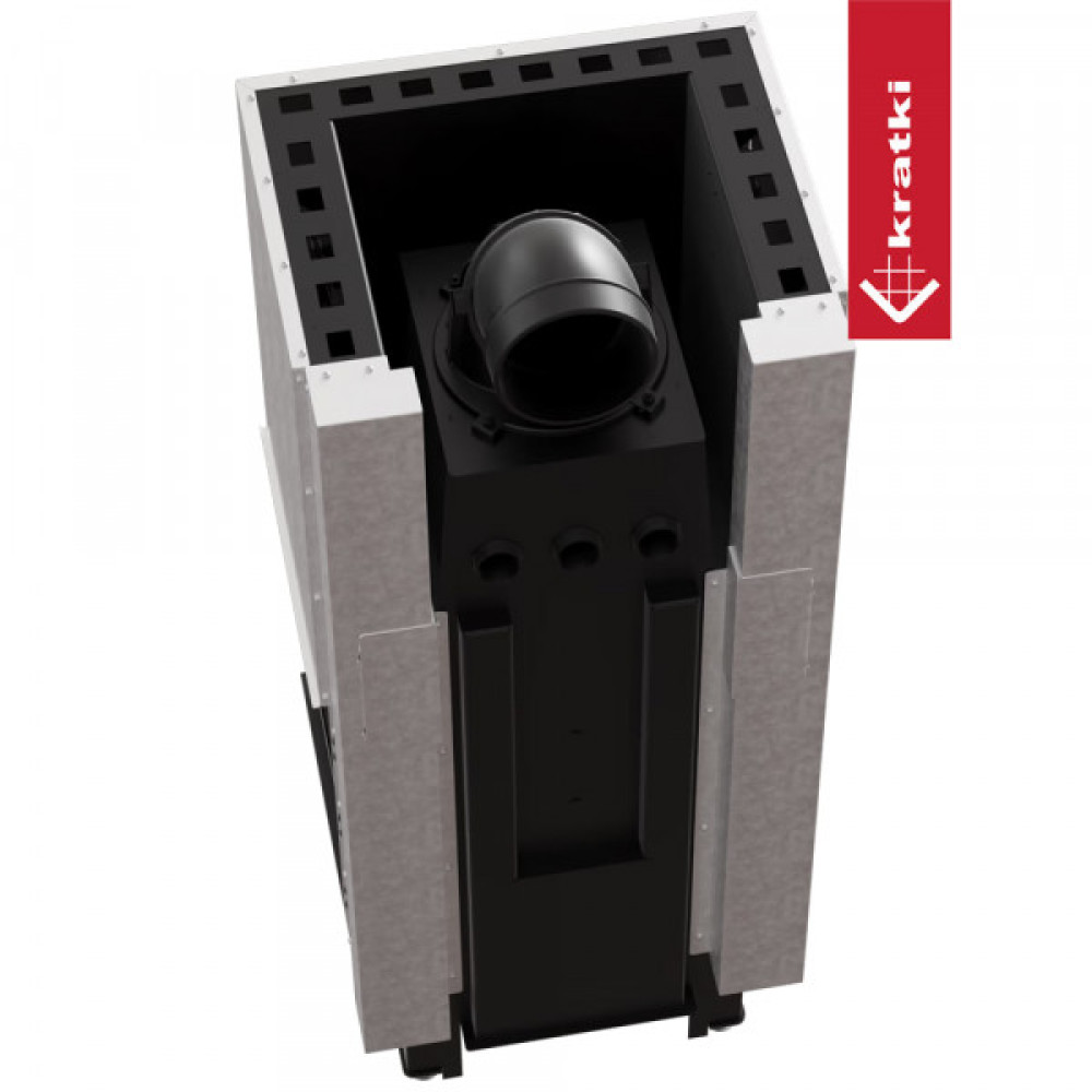 Камінна топка Kratki REGNOR 600/400 Ø 200 тристороння (7 кВт)
