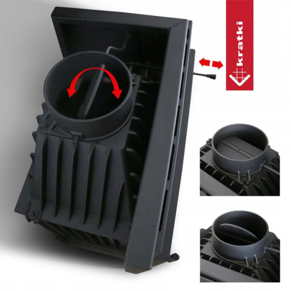 Каминная топка Kratki SIMPLE M/S 8 левая BS (8,0 кВт)