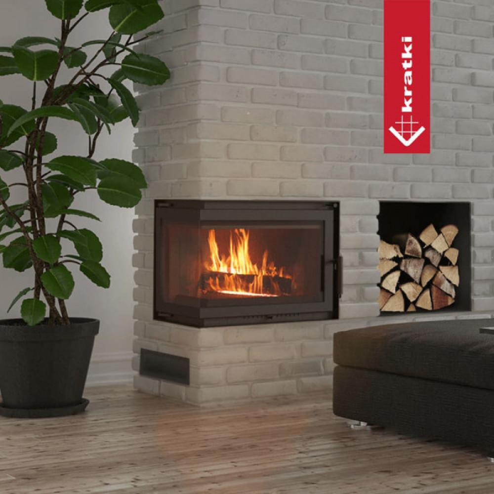 Каминная топка Kratki SIMPLE M/S 8 левая BS (8,0 кВт)