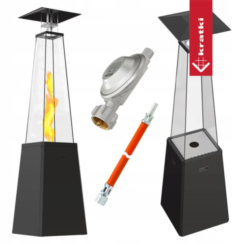 Газовий обігрівач Kratki UMBRELLA BS стальний чорний (12,0 кВт)