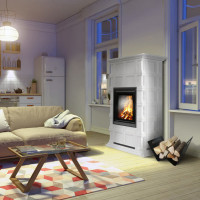 Кафельная печь-камин Kratki NADIA 8 кафель MILANO (7,0 кВт)