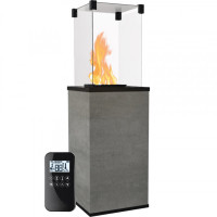 Газовый обогреватель Kratki PATIO MINI керамогранит NATURALI PIETRA DI SAVOIA GRIGIA - пульт (8,2 кВт)