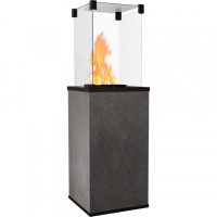 Газовый обогреватель Kratki PATIO MINI керамогранит SETA LIQUORICE - ручное управление (8,2 кВт)