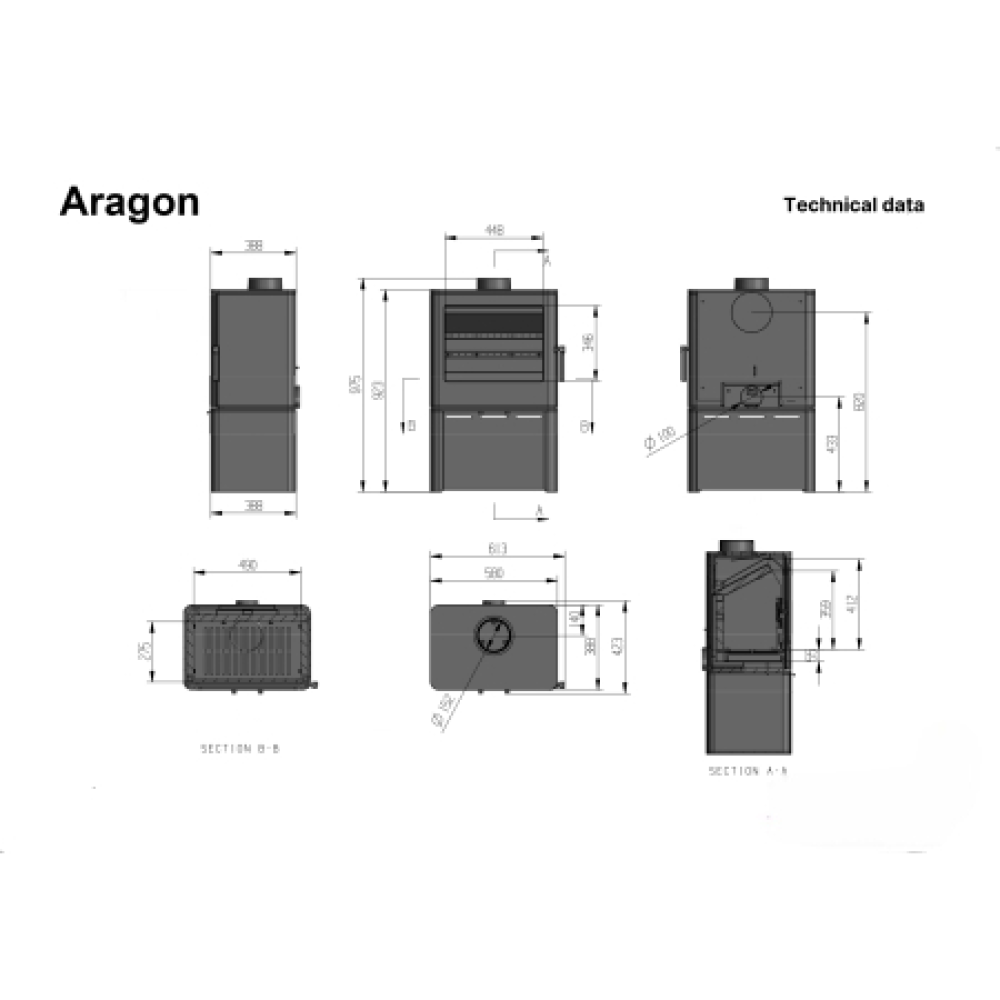 Чугунная печь Ravan Aragon