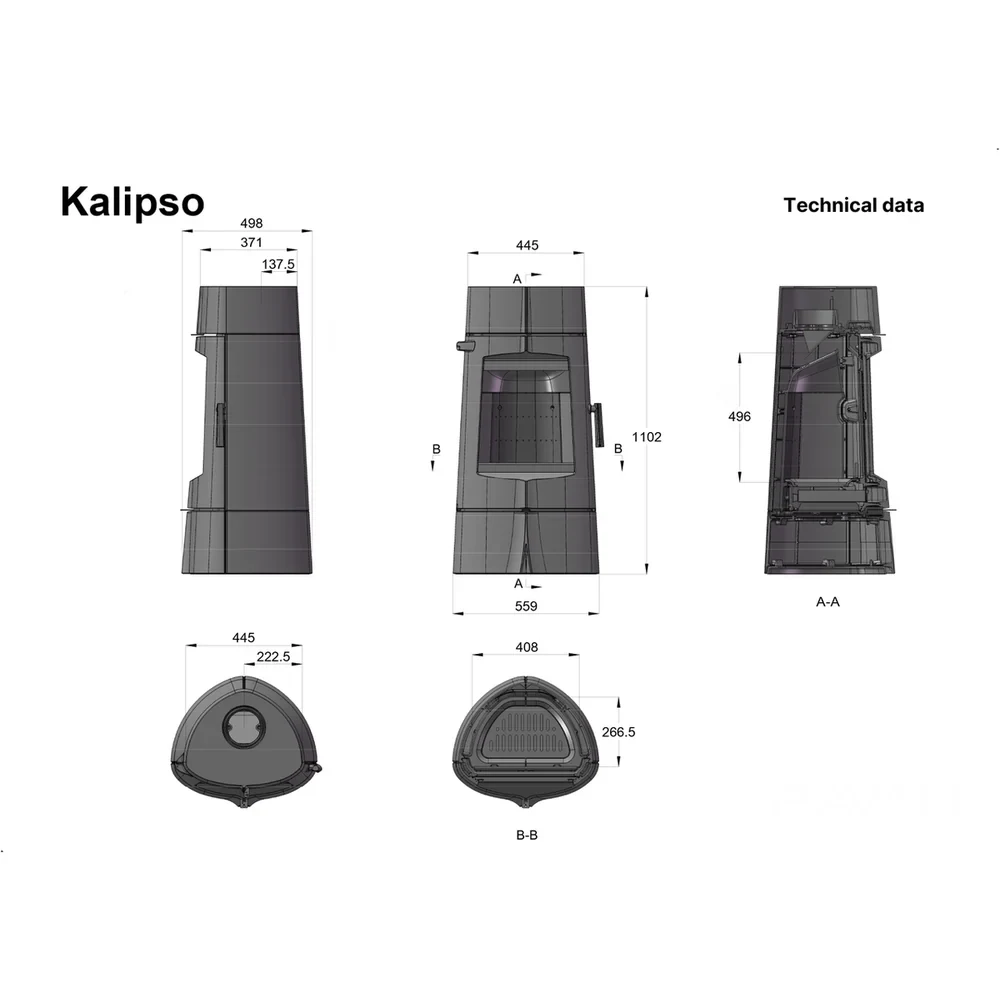Чугунная печь Ravan Kalipso
