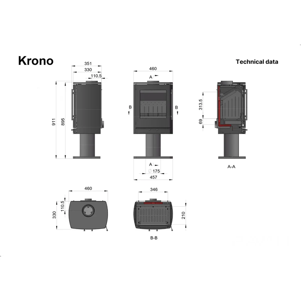 Чугунная печь Ravan Krono